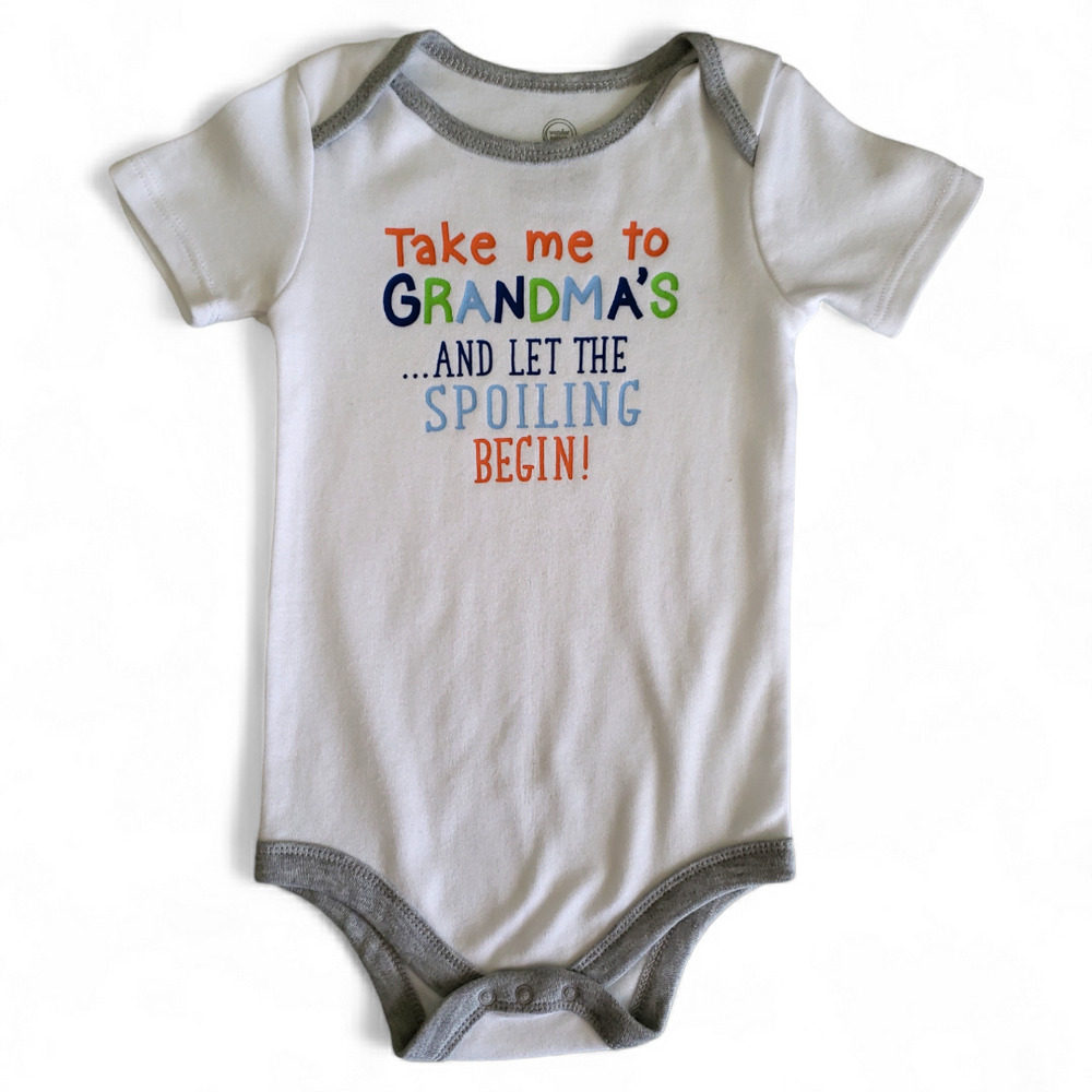 Wonder Nation Bodysuit "Take Me To Grandma's...And Let The Spoiling Begin!" 24M